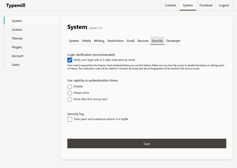 Plugin feature verification
