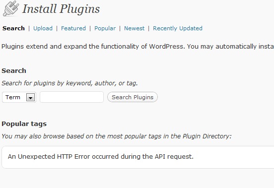 Plugin installation errors
