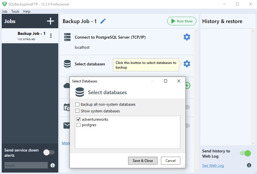 PostgreSQL restore requirements
