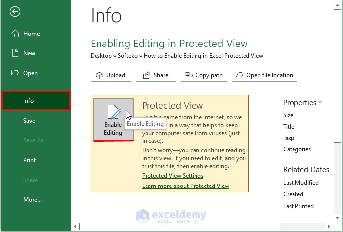 Protected file editing
