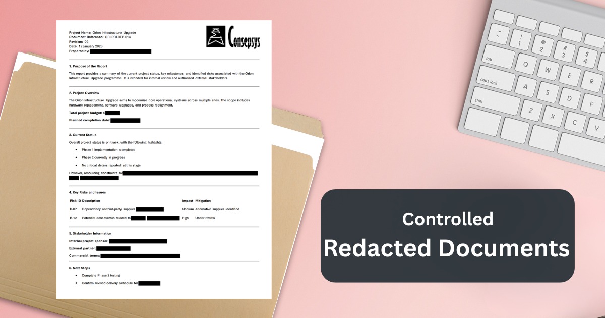 Redacted incident report