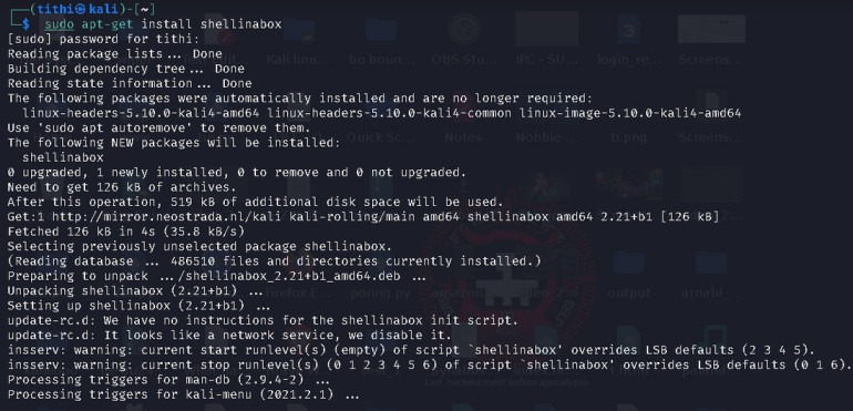 Remote Linux shell