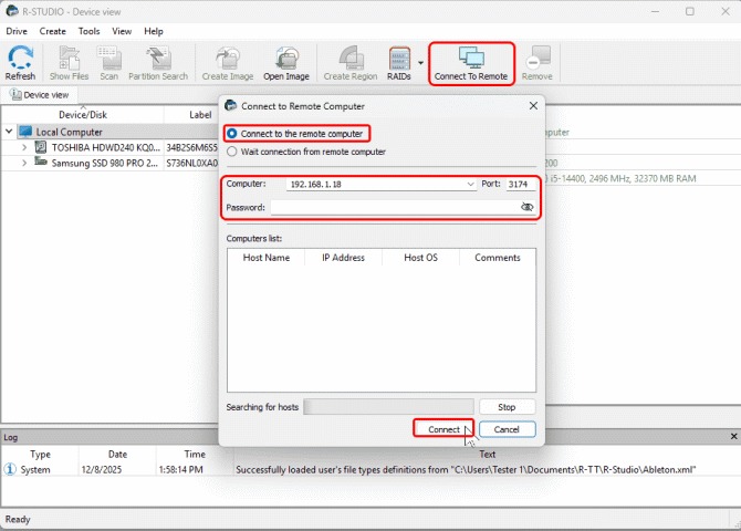 Remote access recovery
