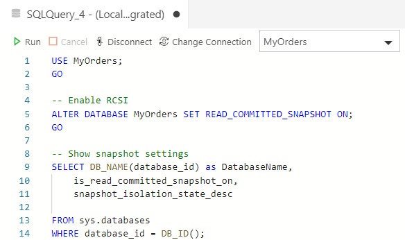 SQL restore isolation