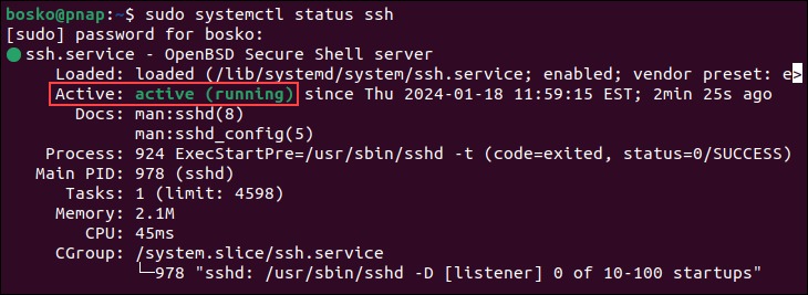 SSH failure diagnosis