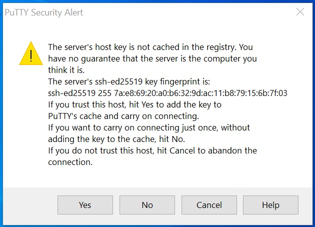 SSH host verification