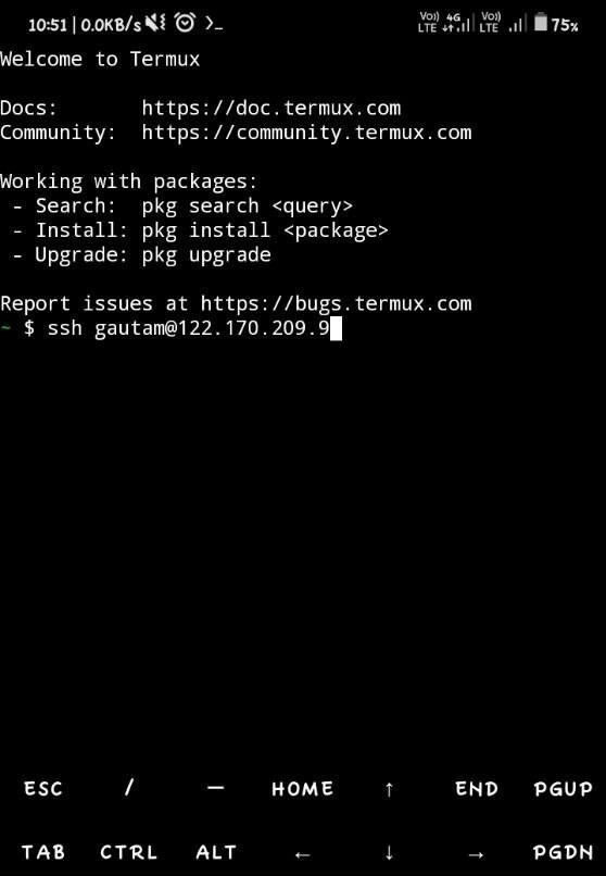 SSH installation results