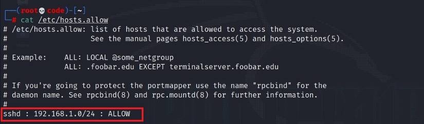 SSH network restrictions