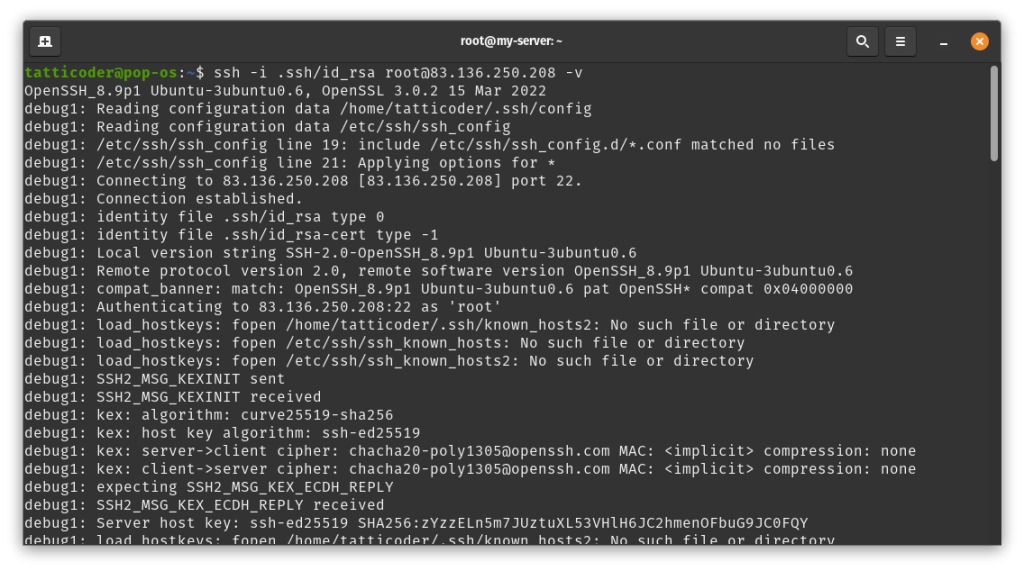 SSH recovery verification