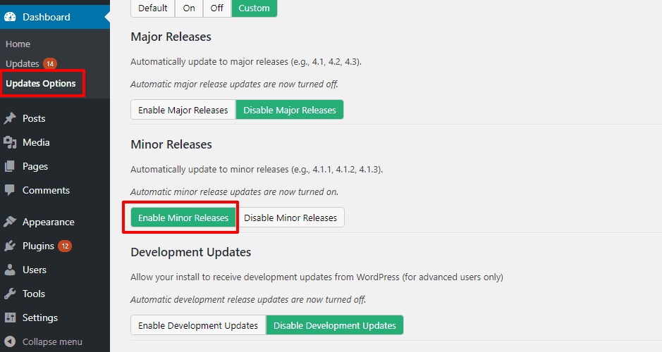 Safe WordPress change