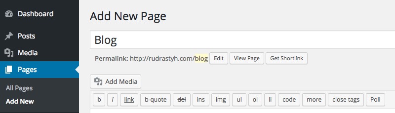 Separate WordPress content
