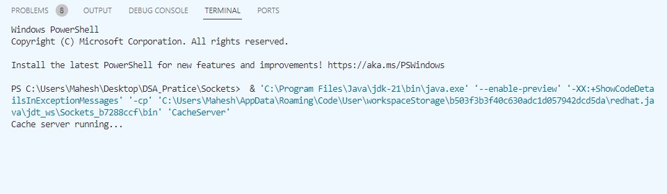 Server cache implementation