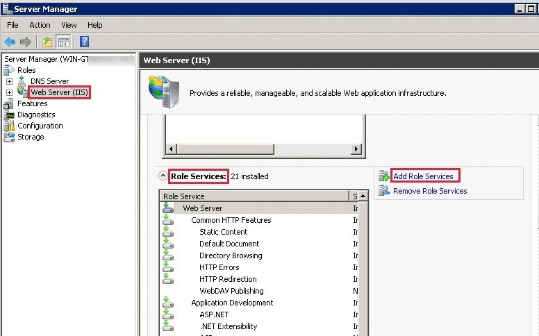 Server redirect configuration