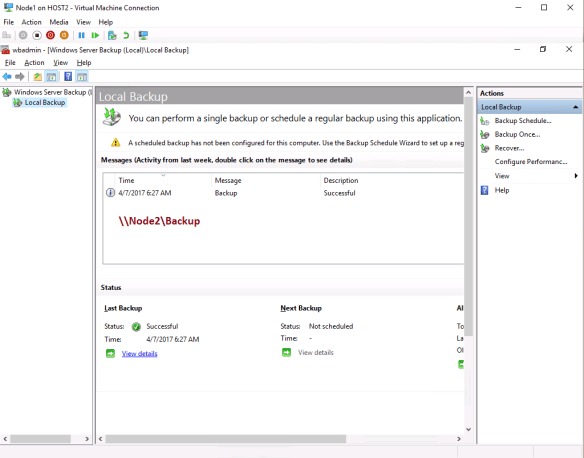Server restore testing