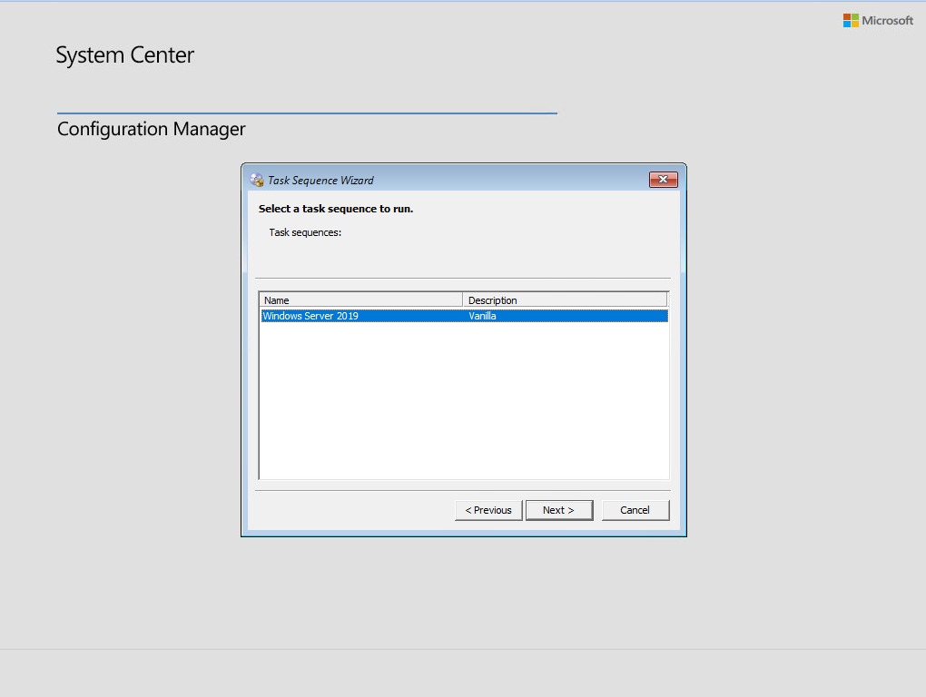 Server task selection