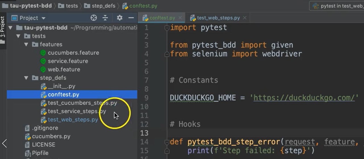 Shared directory testing