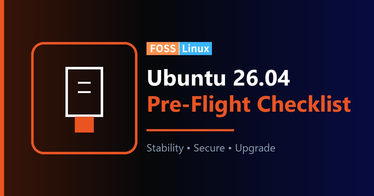 Ubuntu upgrade preflight