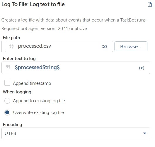 Unterminated file records