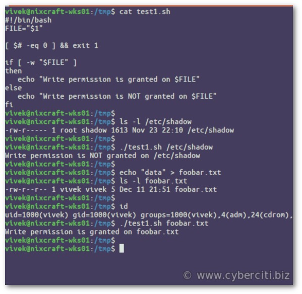 Verify Linux file permissions