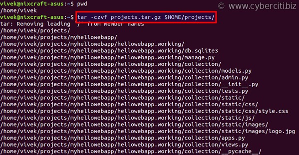 Verify tar archive