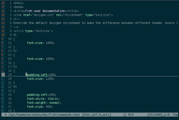 Vim absolute relative hybrid numbering