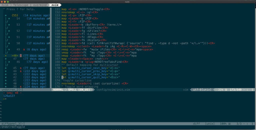 Vim branching history