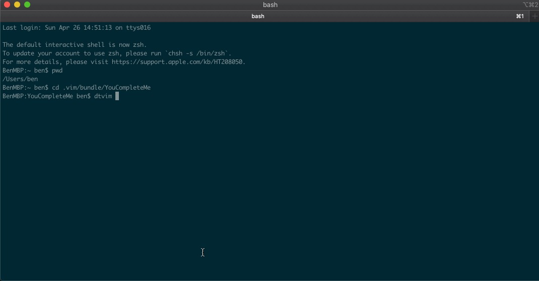 Vim confirmation choices