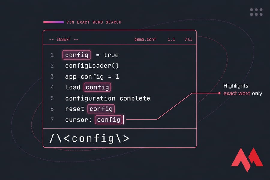 Vim exact matching