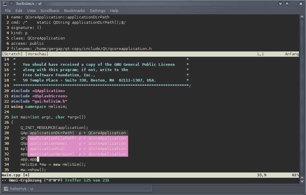 Vim file destination