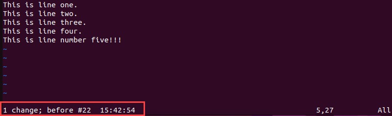 Vim redo example