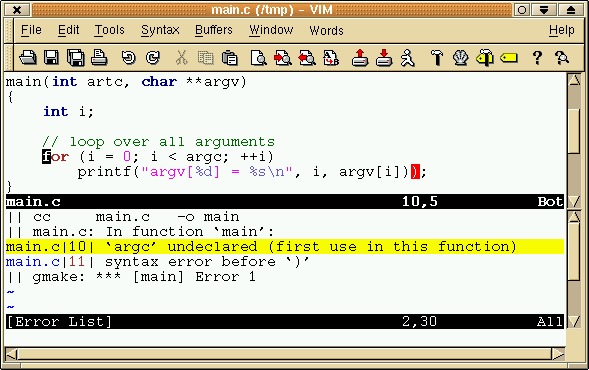 Vim substitution errors