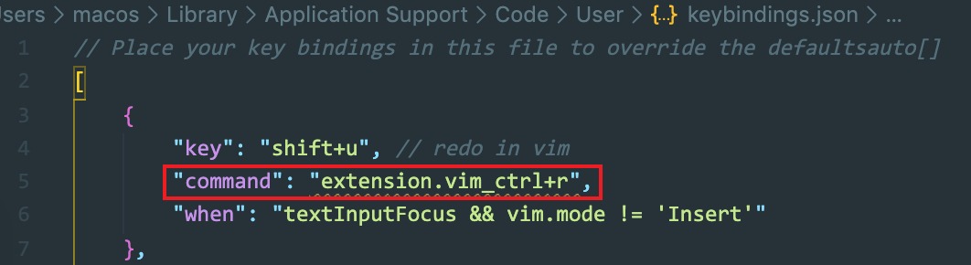 Vim undo settings