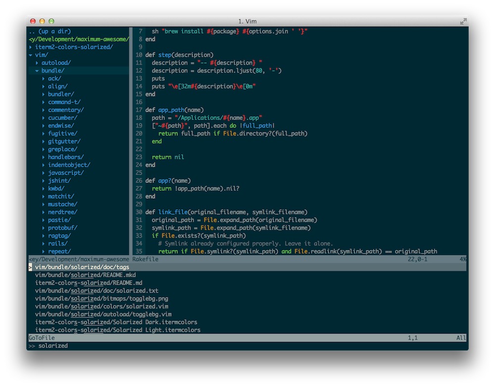 Vim write options