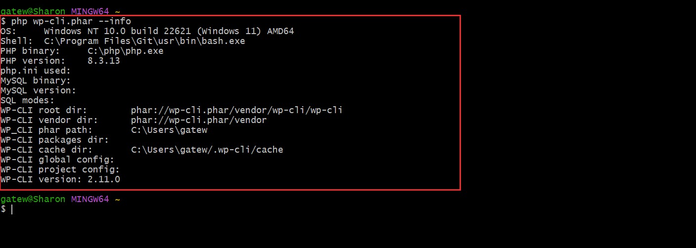 WP CLI error layers
