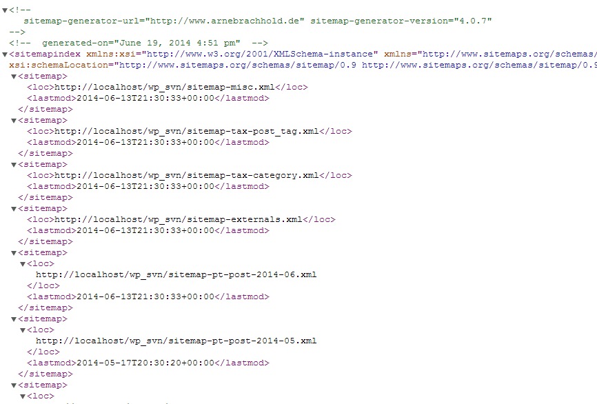 WordPress XML sitemap