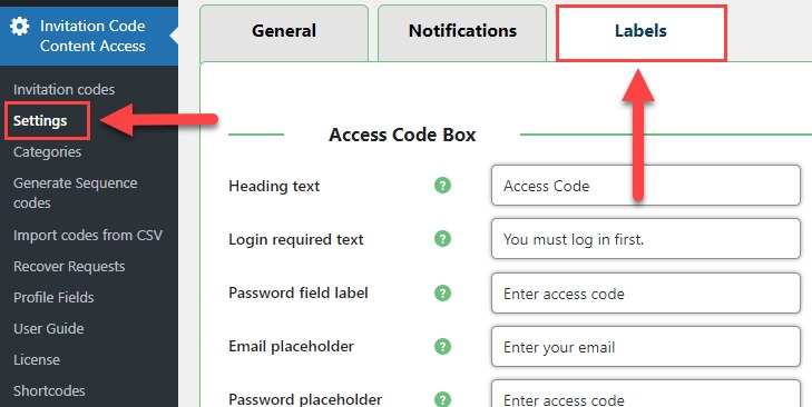 WordPress access options