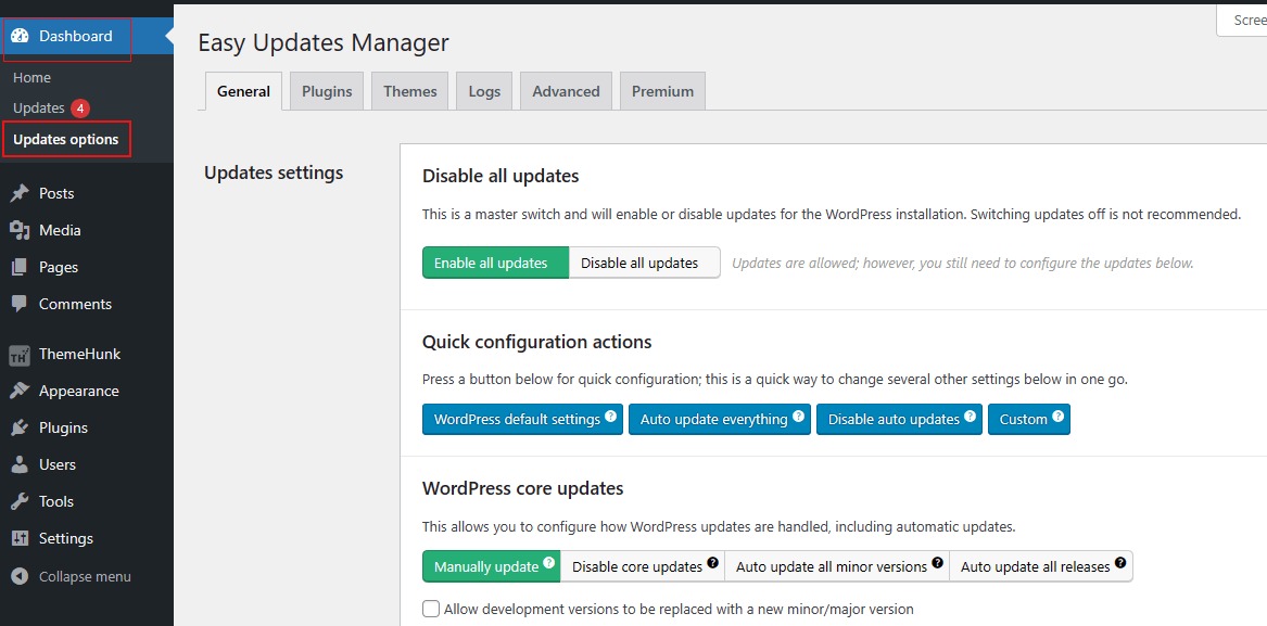 WordPress automatic updates