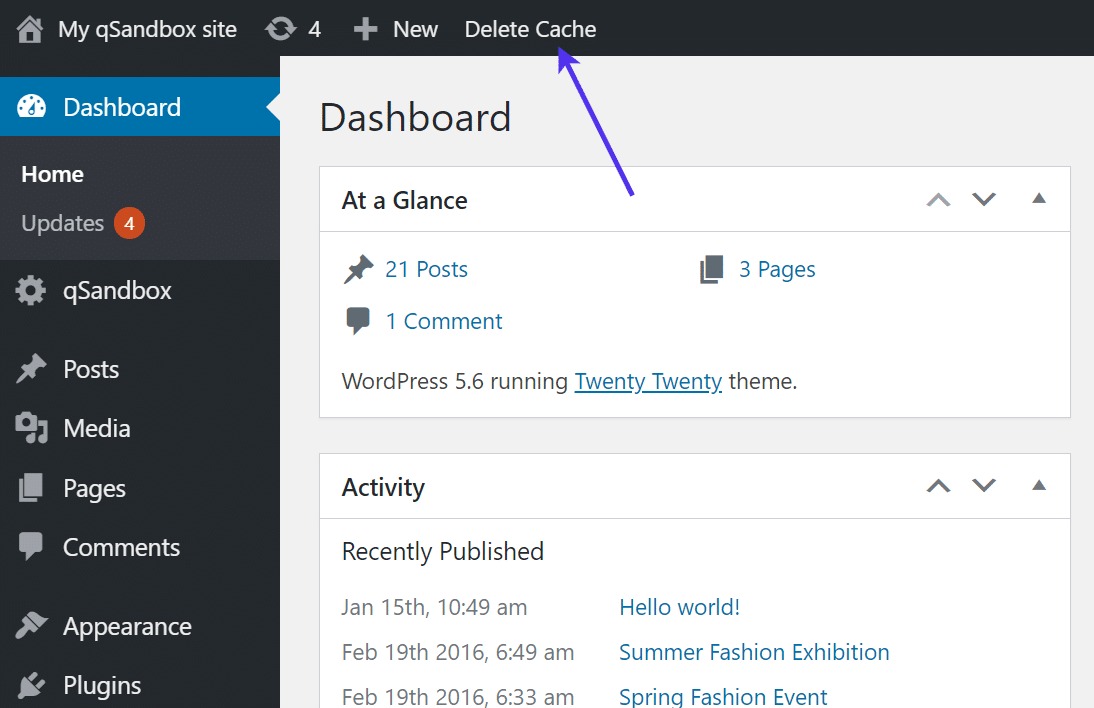 WordPress caching layers