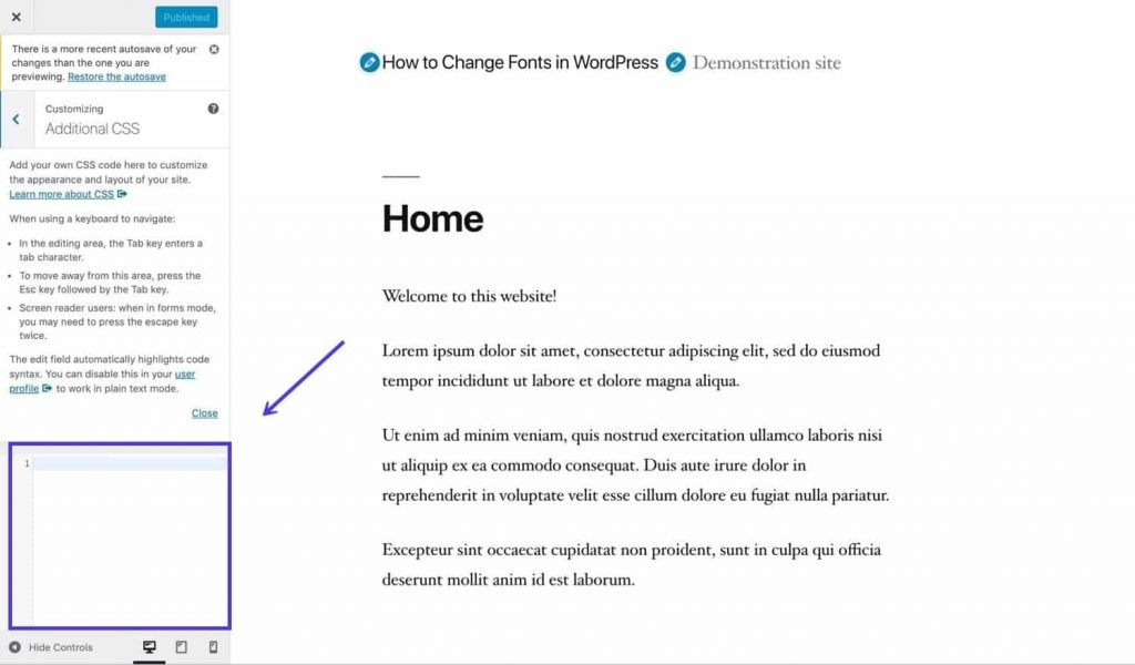 WordPress change types