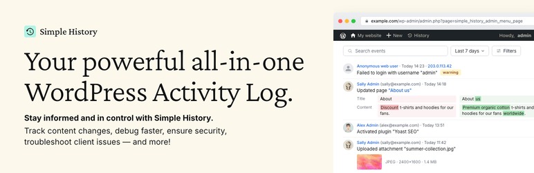 WordPress checksums and logs