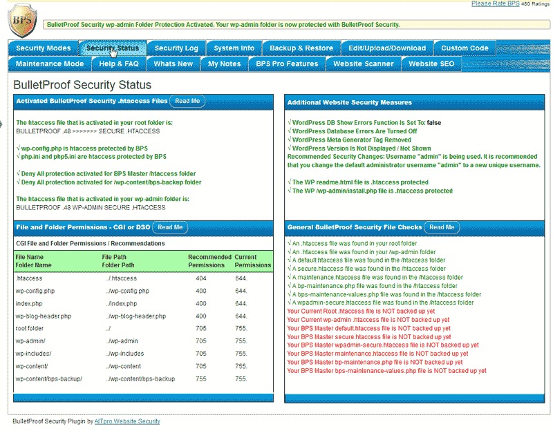 WordPress configuration file protection