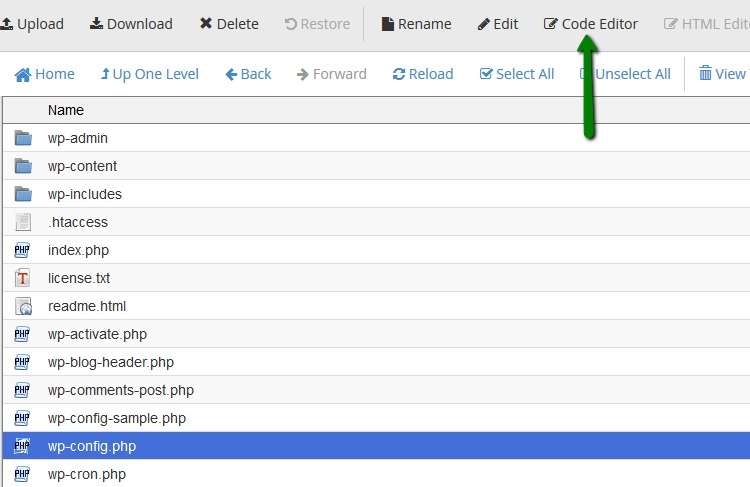 WordPress configuration permissions