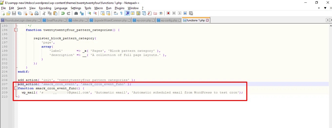 WordPress cron configuration