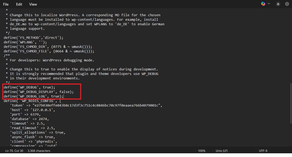 WordPress failure diagnosis