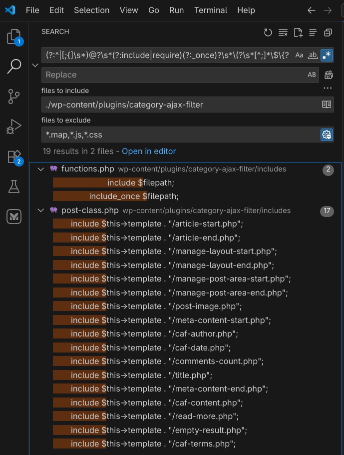 WordPress file owner inspection