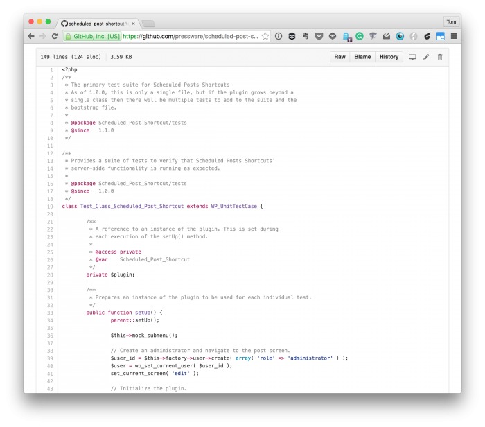 WordPress functional check