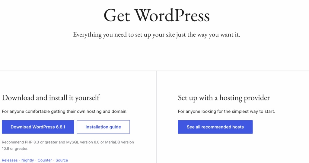 WordPress hosting responsibility comparison