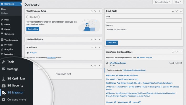 WordPress migration choices