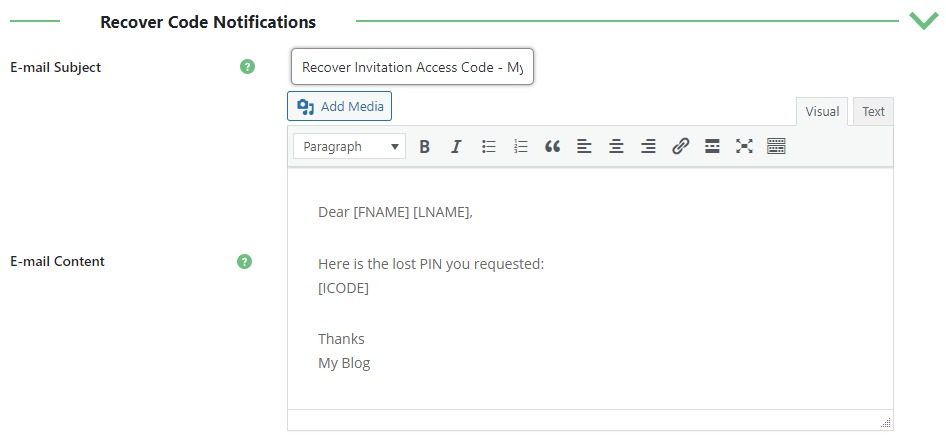 WordPress recovery access