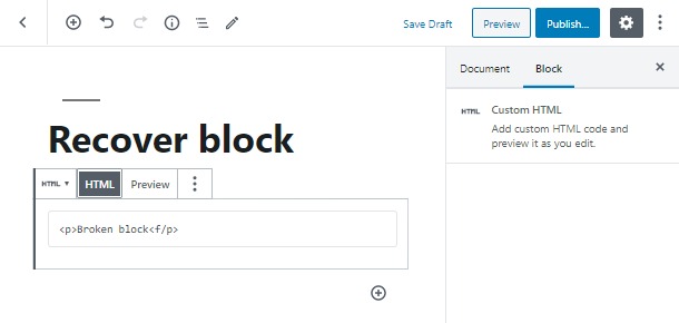 WordPress recovery choices